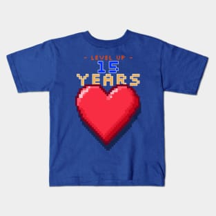 Anniversary - Level Up 15 Years Kids T-Shirt